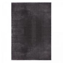 Unamourdetapis - Tapis longs poils shaggy 120x170 anthracite tissé rectangle motif uni loftuni