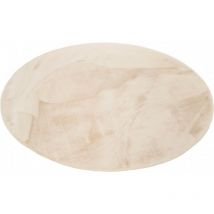 Esprit - Tapis shaggy rond uni Alice Beige ø 100
