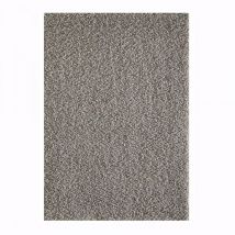 Dezenco - Tapis shaggy 60x110 gris clair tissé rectangle motif uni sg loca