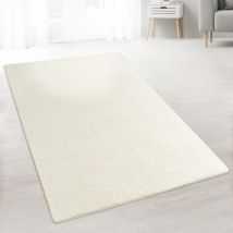 Karat - Tapis Shaggy sur mesure Barcelona Crème 66 x 350 cm