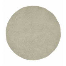 Tapis sherpa rond uni d 120 cm vert - nuage 3308