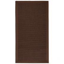 Karat - Tapis Sisal Amazonas Marron foncé Avec bordure 140 x 200 cm