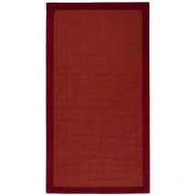 Karat - Tapis Sisal Amazonas Rouge Avec bordure 120 x 180 cm