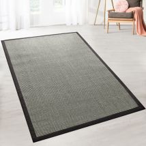 Tapis Sisal Amazonas Gris Avec bordure 160 x 230 cm
