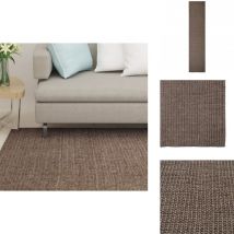 Tapis Sisal naturel 80x350 cm Marron - Tapis Sisal - Tapis Nature - Tapis Salon - Tapis Chambre - Tapis Entrée