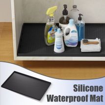 Umnuou - Tapis sous évier – Tapis imperméable pour armoire de cuisine 86,4 x 55,9 cm – Revêtement flexible en silicone sous évier avec trou de