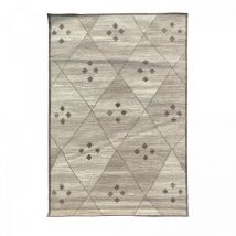 Unamourdetapis - Tapis salon et chambre 80x150 gris et ivoire rectangle tissé motif berbère AF1 feza