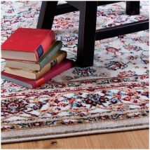 Deladeco - Tapis style orient rectangle en polyester Cauris Beige 120x170
