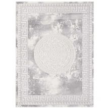 Unamourdetapis - Tapis oriental 200x280 gris clair rectangle motif ancestral alan
