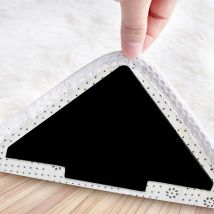 Linghhang - Tapis Tape-12 Pcs Double Face Antidérapant Réutilisable Butoir de Tapis, Ruban de Tapis Lavable pour Planchers de Bois Franc, Carrelage,