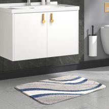 Feiyue - Tapis, tapis de sol de salle de bain de style confortable, tapis de sol absorbants et antidérapants pour salle de bain, tapis de sol en