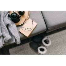 Vivabita - Tapis tissé main moderne rectangle uni Mana Argenté 200x290