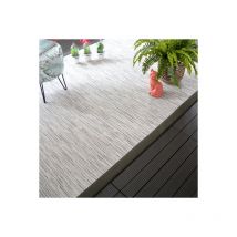Décoweb - Tapis intérieur / extérieur - Bornéo blanc - Ganse anthracite - 160 x 230 cm