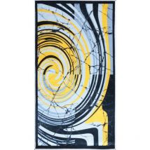 Tapis Tourbillon Jaune Dimensions - 80x150 – Qualité supérieure pour Maison, Appartement, Bureau – Style élégant et durable – Confort optimal, facile