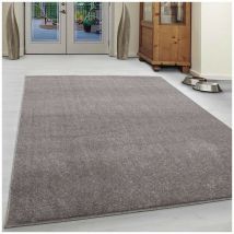 Tapis uni à courtes mèches pour salon Rush Beige 60x100