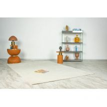 Hellocarpet - Tapis uni poils ras moderne Nubio Ivoire 160x230