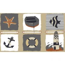 Mercury - tapis velvet la mer beige 45X75 D1751-3