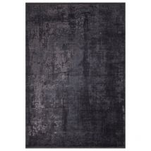 Tezeta - Tapis vintage antidérapant en bambou de couleur anthracite 120x180