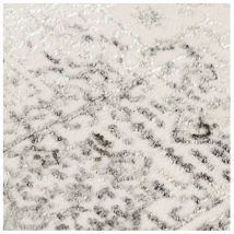 Allotapis - Tapis vintage avec franges doux rayé Jasper Gris 200x290
