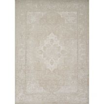 Toutapis - Tapis couloir vintage beige marseille 329 poils courts facile d'entretien 80x300