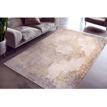 Deladeco - Tapis vintage multicolore rayé Quia Multicolore 80x150