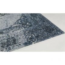 Vivabita - Tapis vintage plat pour intérieur Meda Bleu jeans 200x300
