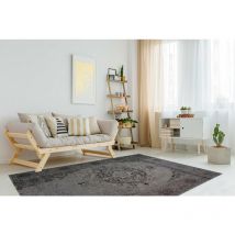 Vivabita - Tapis vintage plat pour intérieur Meda Gris 170x230