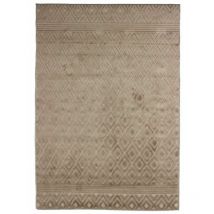Thedecofactory - vintage relief - Tapis à motifs losanges beige 133x180