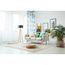 Vivabita - Tapis vintage viscose rayé intérieur Amir Vert 200x290