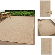 Tapis zizur 240x340 cm aspect de jute intérieur et extérieur - Tapis Exterieurs - Tapis Interieur - Tapis Jute - Tapis Rectangle - Tapis Polypropylène
