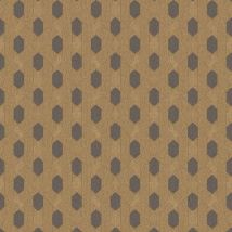 Tapisserie pois marron sur fond doré Papier peint vintage pour cuisine Papier peint intissé facile à poser pour entrée