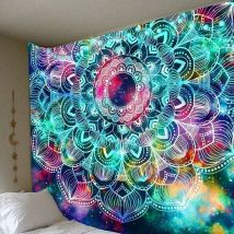 Fei Yu - Tapisseries Champignons colorés Tapisseries Indien Boho Psychédélique Hippie Tentures murales