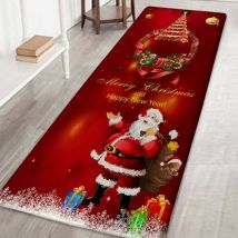 Galozzoit - Tapis,Tapis de Noël 60x120cm Paillassons Père Noël Tapis de Passage Antidérapante Carpettes Tapis de Salon Tapis de Bain Tapis de Cuisine