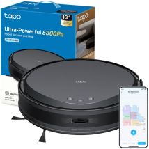 Tapo - Rv20 Max Robot Aspirapolvere Lavapavimenti Con Mappatura, Aspirazione 5300pa, Navigazione Lidar Magslim, Zone No-go E Muri Virtuali, Design 
