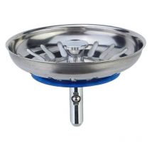Sjqka - Tapón de desagüe universal para fregadero de 80 mm, colador de fregadero de acero inoxidable, tapón de desagüe para fregadero de cocina,