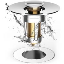 Tapón para fregadero de baño, tapón para bañera de 28-34mm con recogedor de pelo, colador de drenaje para fregadero con cesta