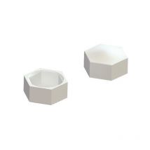 Tapon plano blanco tornillo hexagonal m6 , 0CIENTOS - Herrajes Alk