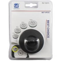 Happy - tapon universal 4 medidas blister , Tapón universal 4 medidas Tapón de goma 4 en 1 Color negro Para diámetros de 3,2, 4, 4,8 y 5 cm.
