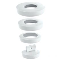 Wirquin Pro - Tapón de vaciado universal blanco para fregadero, lavabo, lavamanos o bañera, 36 a 58 mm