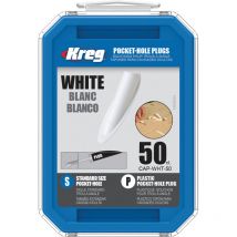 Kreg - Tapones estándar de plástico blanco CAP-WHT-50