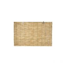 Biacchi - Volet roulant en bambou avec poulie 120x260 cm noue'e en nylon occultant
