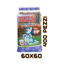 Tappetini assorbenti rex 60x60 per cani 400 pezzi con adesivi