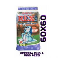 Tappetini assorbenti traverse per cani REX 60x60 offerta fino a 1000 pezzi quantita': 50 pezzi