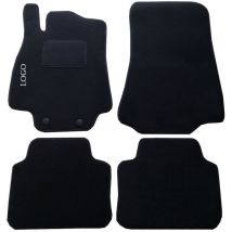 Lupex shop - Tappetini auto compatibili per Classe a 2005 con 2 clip di fissaggio, in moquette nera, anteriori e posteriori