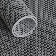 Vivol - Tappeto a griglia Ultra Grip con struttura a diamante 120 cm - Al metro lineare - Grigio
