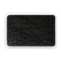 Tappetino da bagno in microfibra 50x80cm, tappetino da bagno assorbente, nero