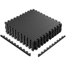 Tappetino Fitness Per Palestra A Puzzle Superficie Di Protezione Per Pavimento Set 16 Pezzi 30 X 30 X 1,2 Cm Tatami Puzzle