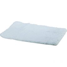 King Home - tappeto bagno antiscivolo bianco in microfibra 70x45 cm