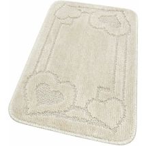 Emmevi Mv S.p.a. - Tappeto Bagno Tinta Unita Antiscivolo Assorbente Camera Letto 100% Made In Italy Beige - 50x110 cm