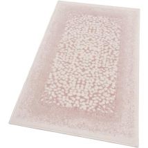 Tappeto Bagno Vintage Camera Scendiletto Morbido Cotone Assorbente Antiscivolo Rosa - 60x130 Cm